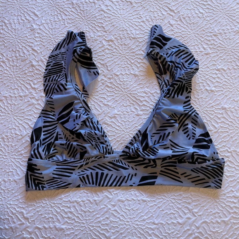 Aerie Triangle Ruffle Bikini Top